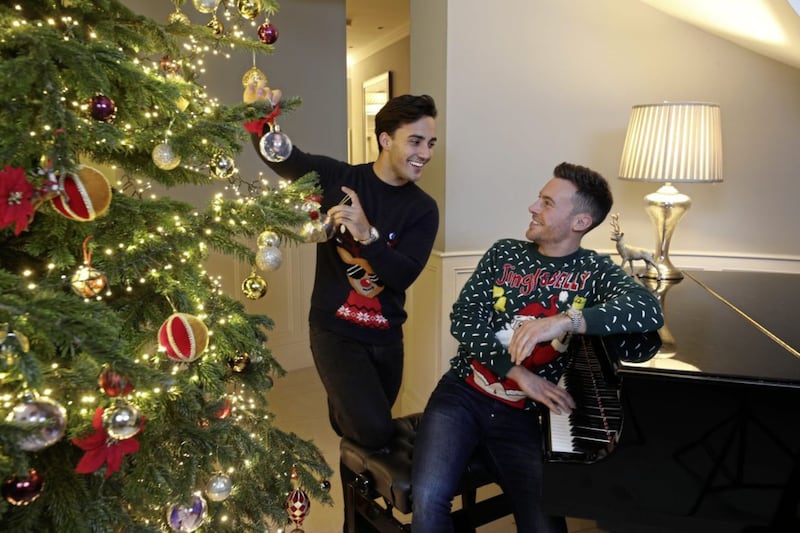 Brothers Jake, left, and Nathan Carter, host a festive country-music-inspired celebration from their home in Co Fermanagh this Friday 