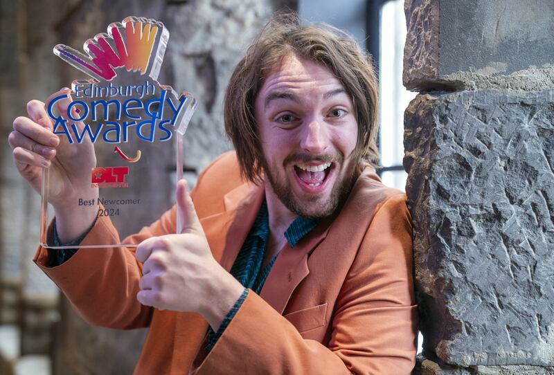 Joe Kent-Walters, winner of the DLT Entertainment Best Newcomer Award at the Edinburgh Comedy Awards, at the Ghillie Dhu in Edinburgh