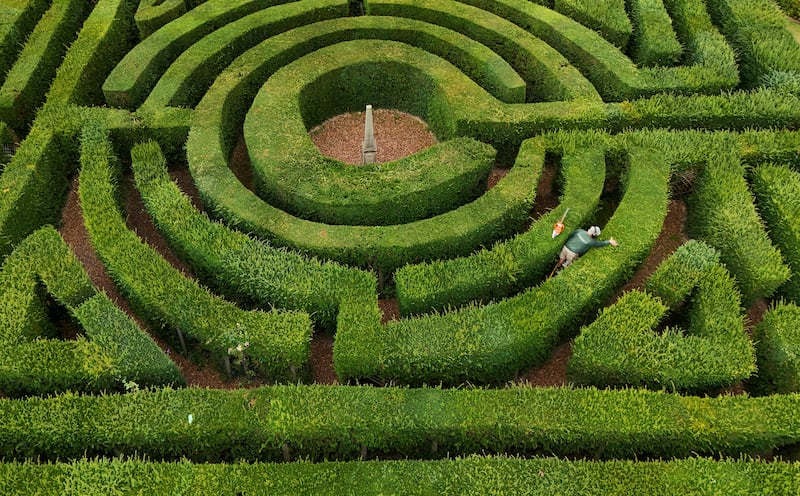 The maze is almost a mile in length