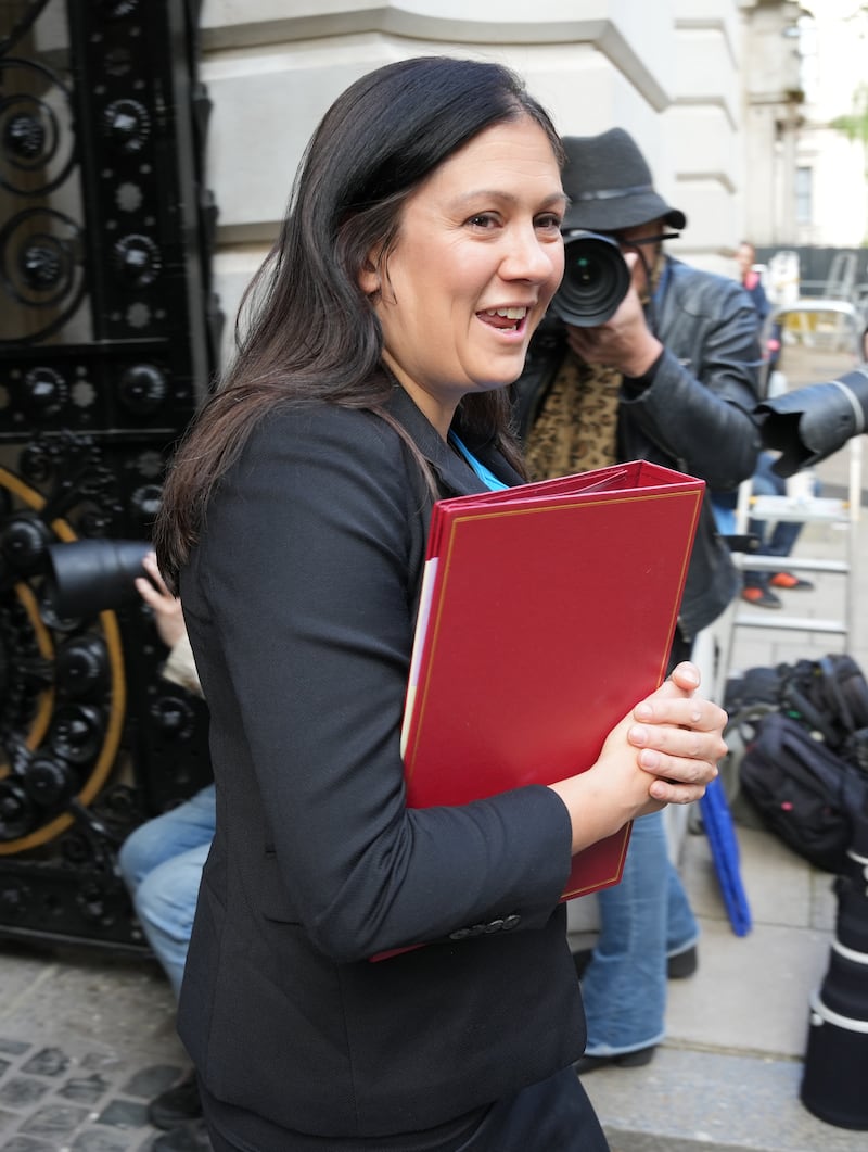 Secretary of State for Culture, Media and Sport Lisa Nandy, arrives in Downing Street, London, for a Cabinet meeting