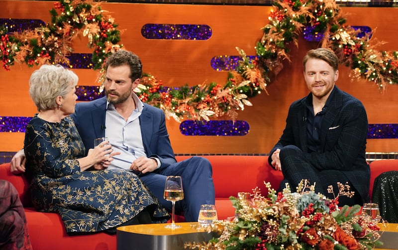 Imelda Staunton, Jamie Dornan and Jack Lowden on the Graham Norton Show