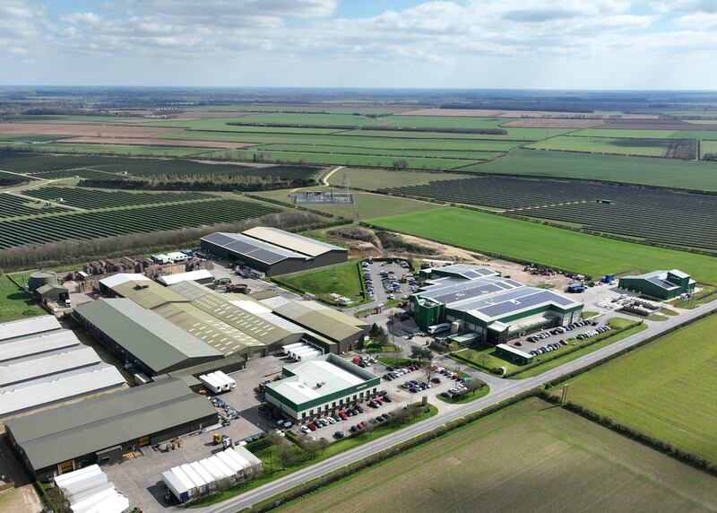 Branston’s site near Lincoln, seen from above.