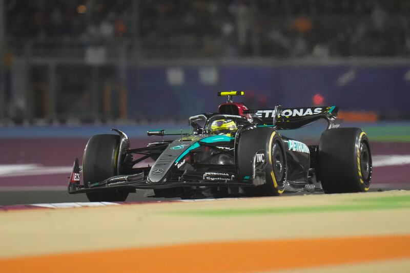 Lewis Hamilton struggled under the lights (Darko /AP)