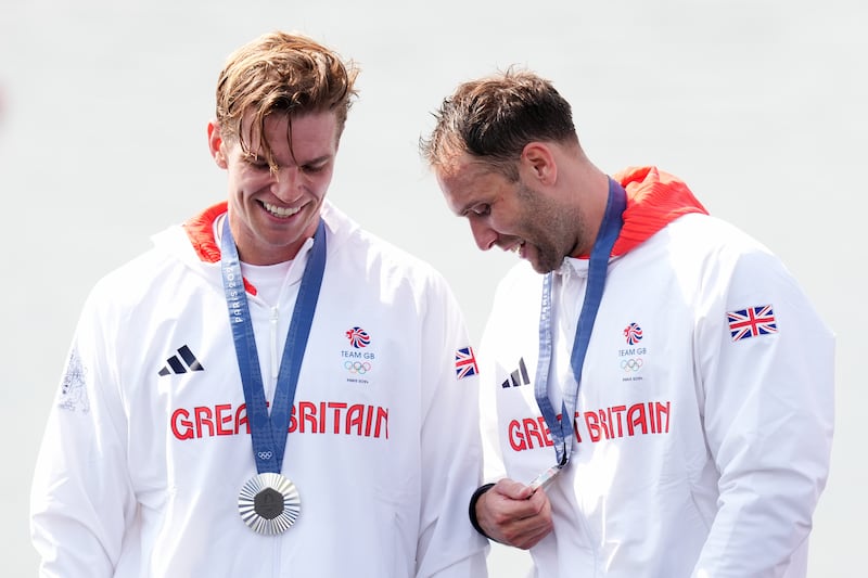 Ollie Wynne-Griffith and Tom George took silver in the men’s pair