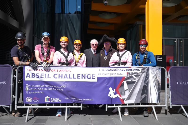 The group abseiled from the 47th floor of the Leadenhall Building