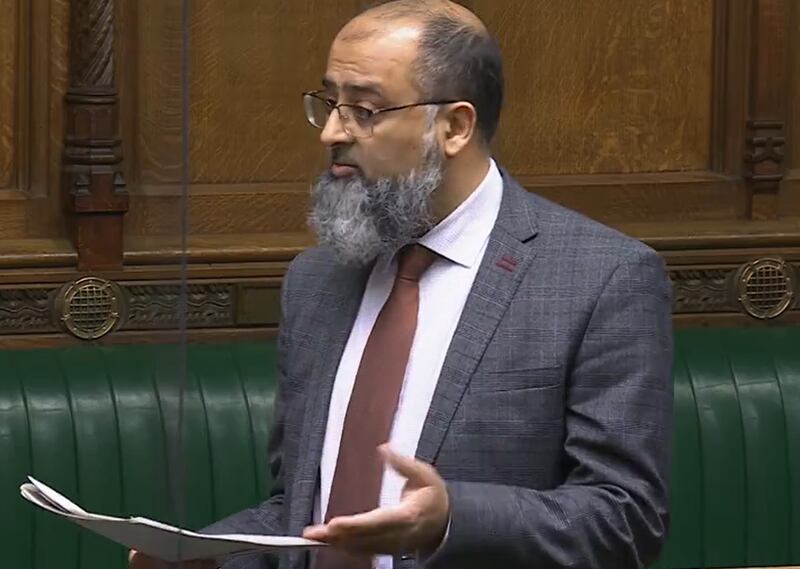 Independent MP Iqbal Mohamed addresses the Commons