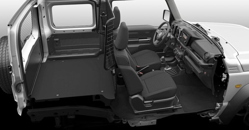 The Suzuki Jimny Light Commercial does without the back seats of the &#39;passenger&#39; version of the little 4x4. 