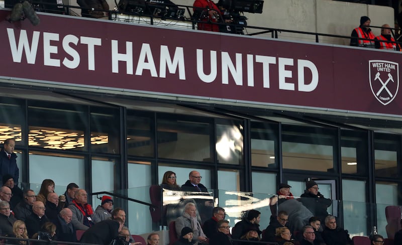 West Ham United vice-chairwoman Karren Brady in the stands