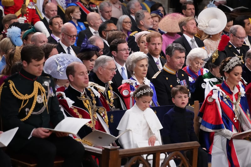 William and Harry sat apart for the King’s coronation last year