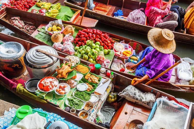 The Damnoen Saduak floating market