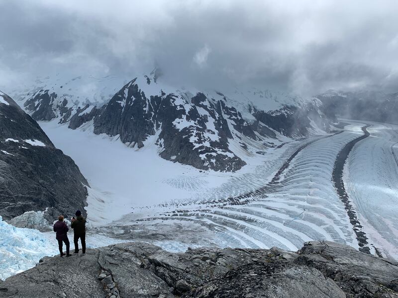 The Vaughan Lewis Icefall descending to Gilkey Glacier, Juneau Icefield