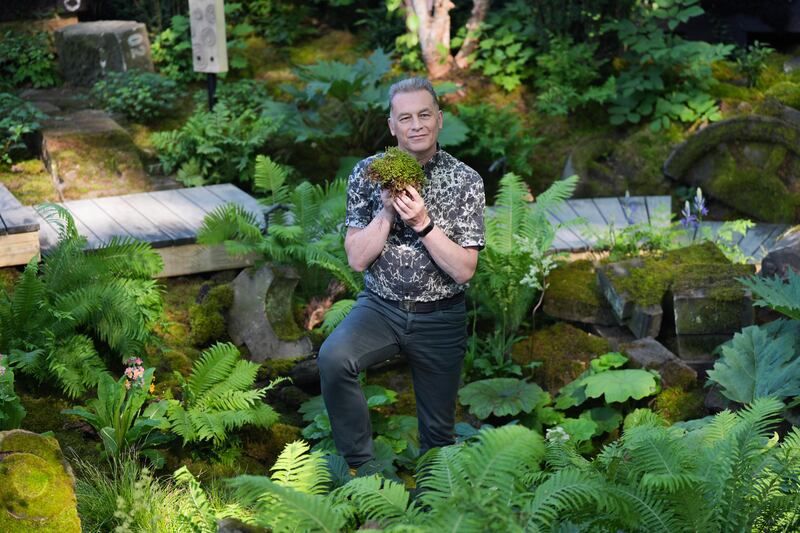 Chris Packham at the National Autistic Society garden during the RHS Chelsea Flower Show