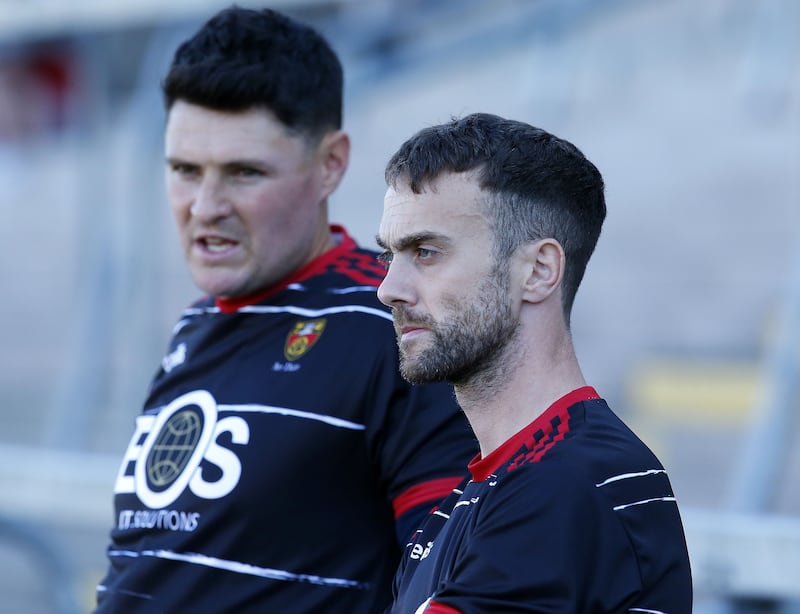 Ceilum Doherty has praised the Down management team of Marty Clarke (left) and Conor Laverty, who have used 33 different players in the Championship this year.