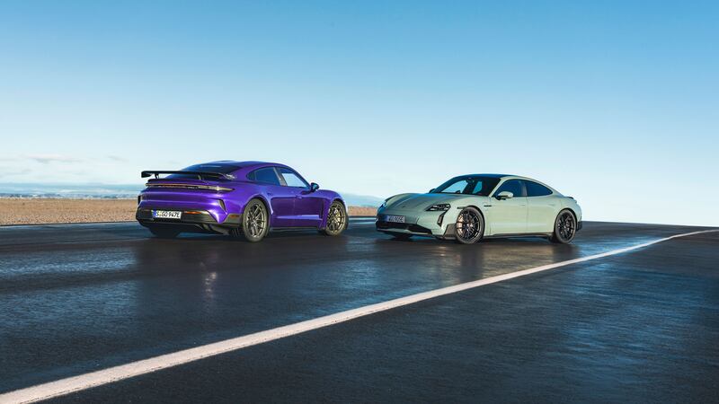 The Porsche Taycan Turbo GT and Taycon Turbo Weissach Pack (Source: Porsche)