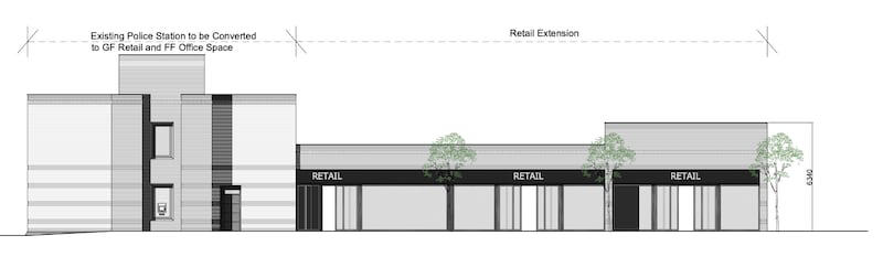 Documents submitted with the application show how the new development could look (An old police station site in Craigavon could become home to retail units and office space. (Planning Portal / McCreanor Company Architects MCCA)