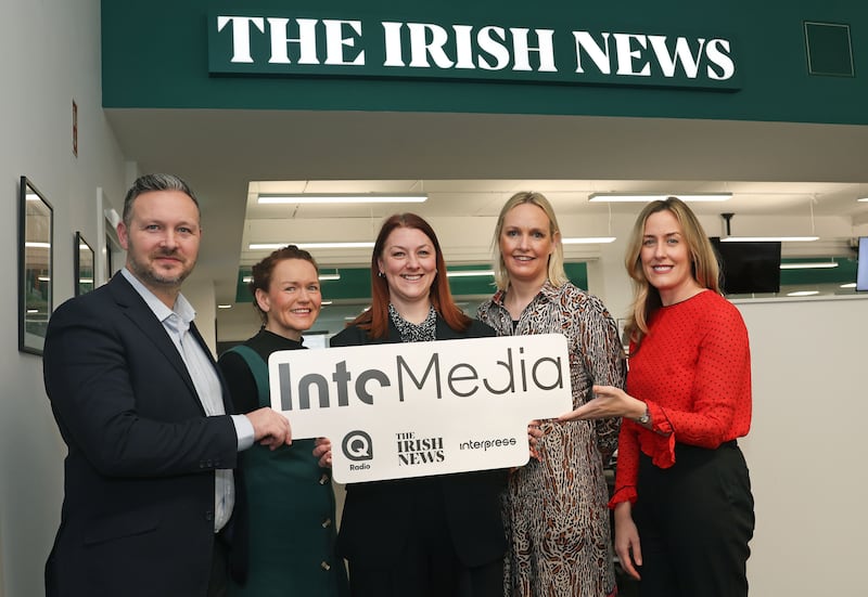 Chris Sherrard, The Irish News Editor-In-Chief, Lisa Bailey, Relationship Manager, Cancer Research UK, Carley Shields and Rachel Fowler, Board Members of Business Beats Cancer Belfast and Annette McManus, IntoMedia Group Chief Marketing Officer

Picture: Colm Lenaghan