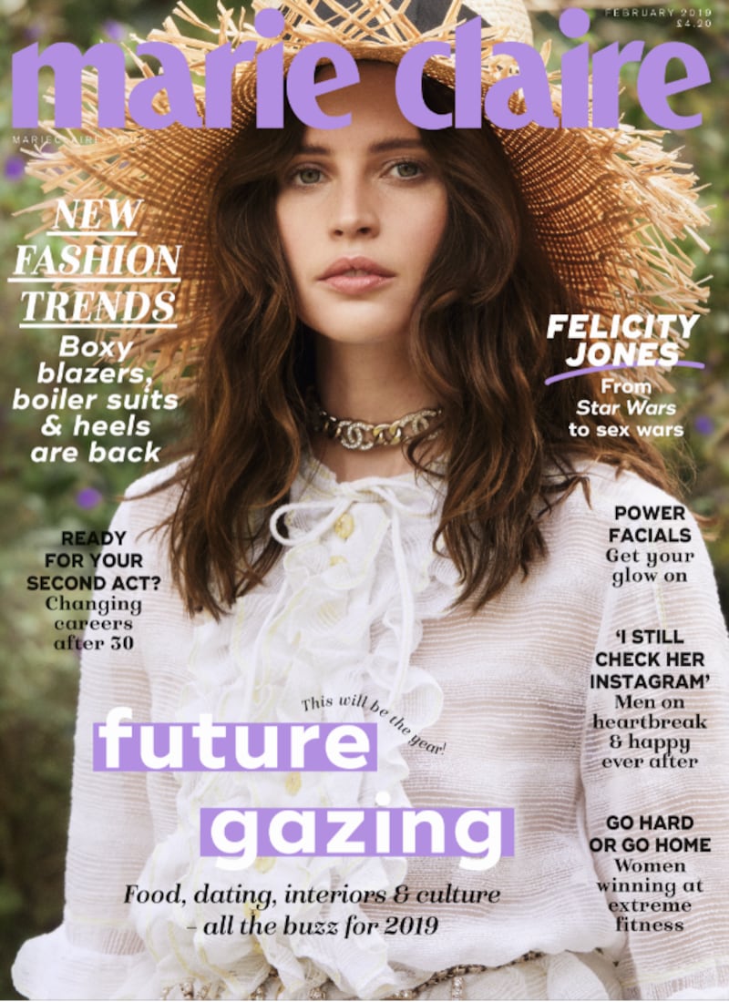 Felicity Jones in Marie Claire