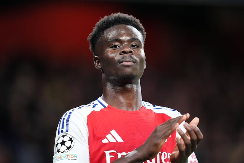 Bukayo Saka has seen Arsenal slip behind in the title race