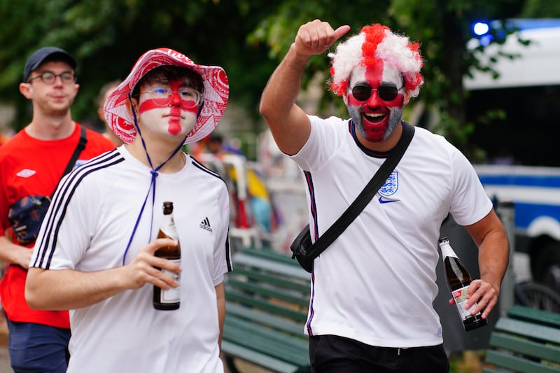 England fans have descended on Berlin