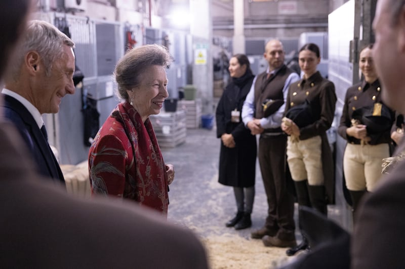 The Princess Royal met the riders and trainers at Wembley