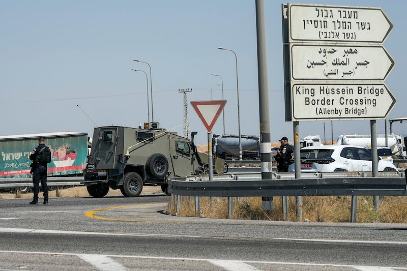 Authorities in Israel and Jordan said the crossing has been closed until further notice (Mahmoud Illean/AP)