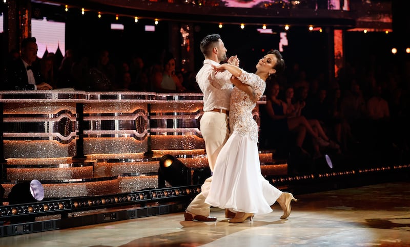 Amanda Abbington and Giovanni Pernice during Strictly Come Dancing