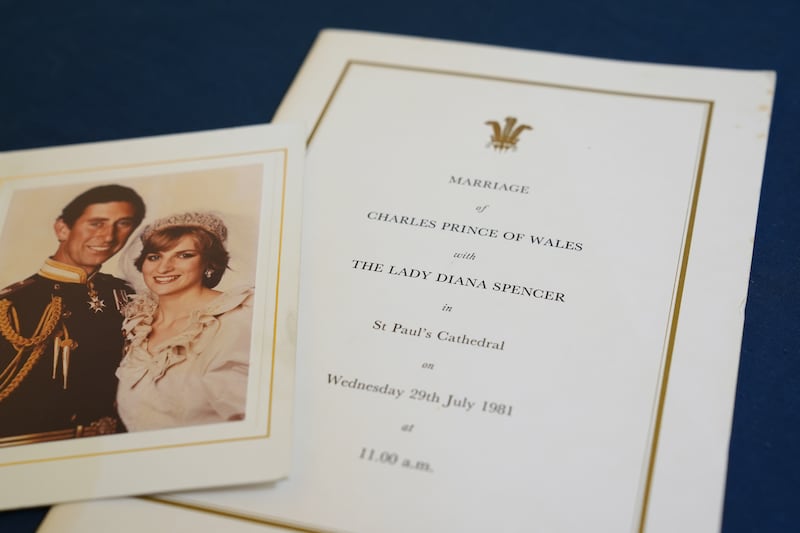 An order of service from the royal wedding was among a series of handwritten letters sent by Diana, Princess of Wales, to housekeeper Violet Collison