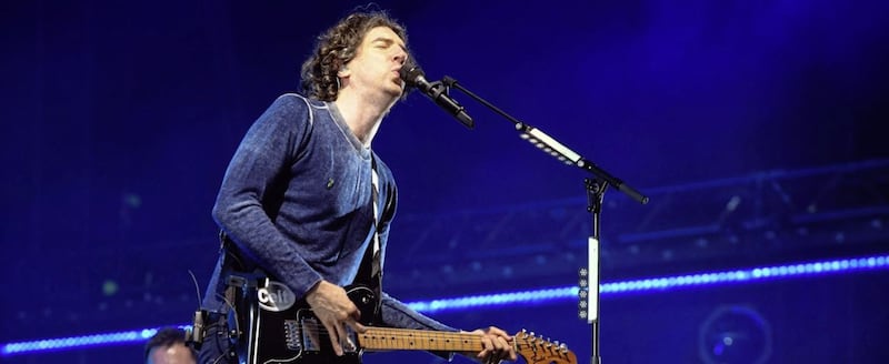 Gary Lightbody on stage at Ward Park 3 in Bangor. Picture by Justin Kernoghan