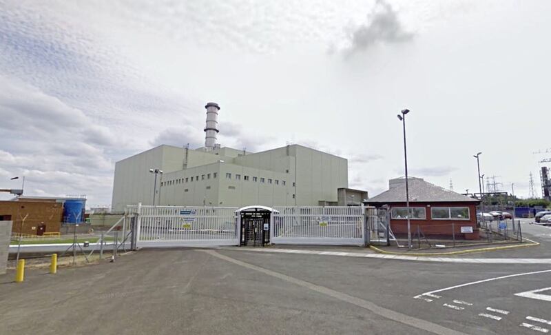 ESB&#39;s Coolkeeragh power station at the mouth of the River Foyle in Derry. Image: Google 