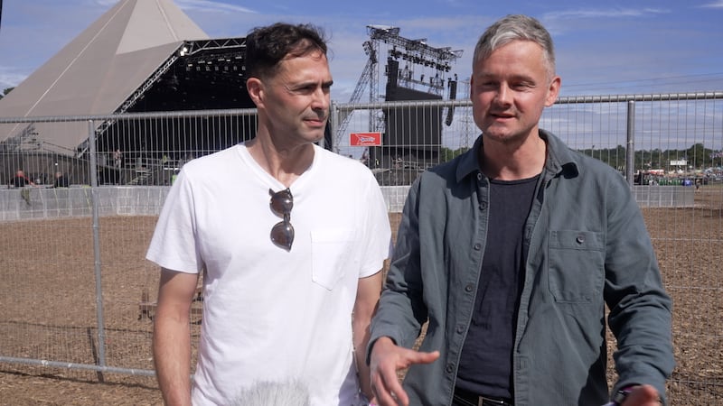 Keane’s Tim Rice-Oxley and Tom Chaplin at Glastonbury Festival