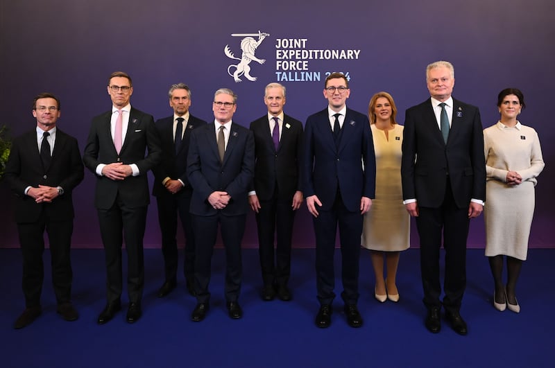 Sir Keir Starmer poses for a group photograph with Baltic leaders