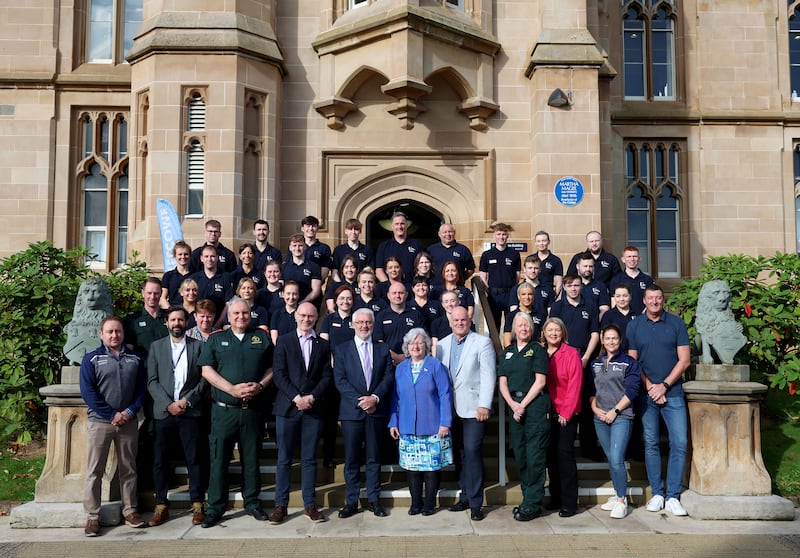 The north's first paramedic science graduates celebrate the end of their course PHOTO Press Eye