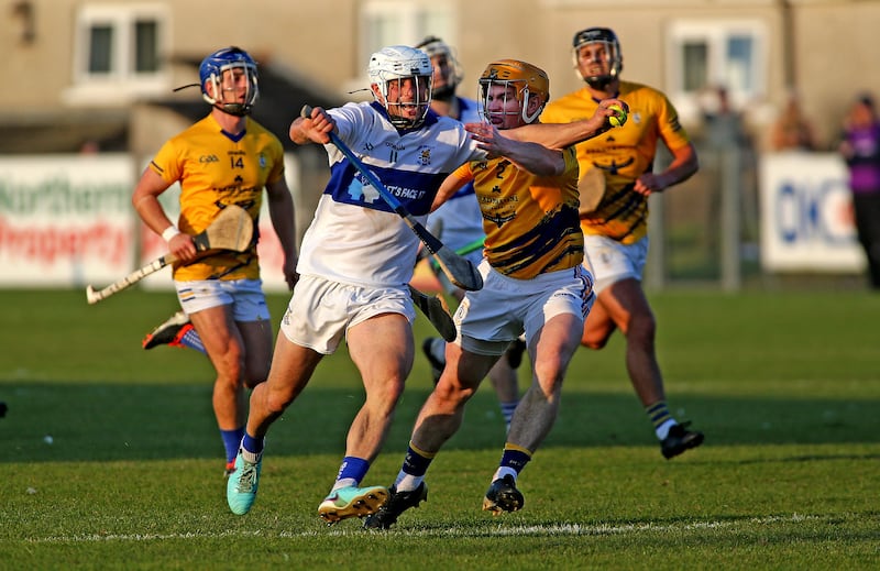 St John's Conor Johnston in action against Rossa's  Christopher  McGuinness   Picture: Seamus  Loughran