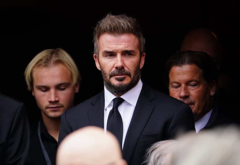 David Beckham was among the former Manchester United players to pay tribute to Denis Law