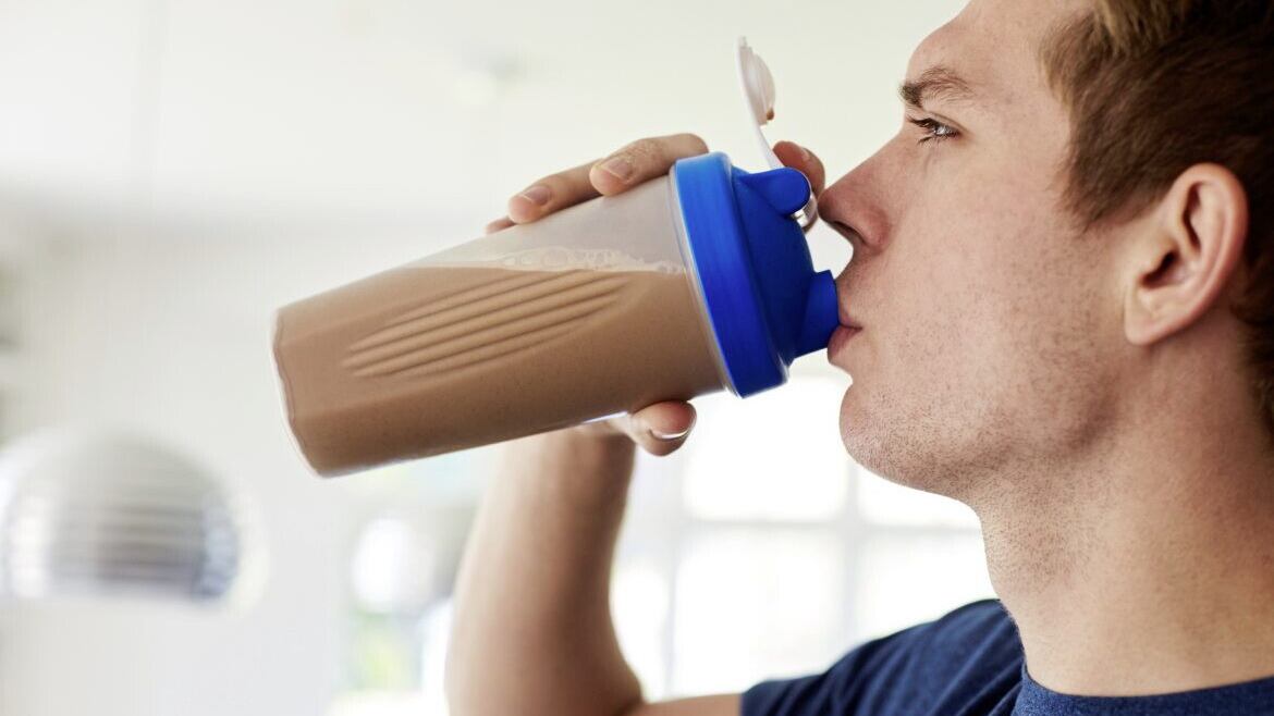 Some people take special shakes to boost their protein intake. 