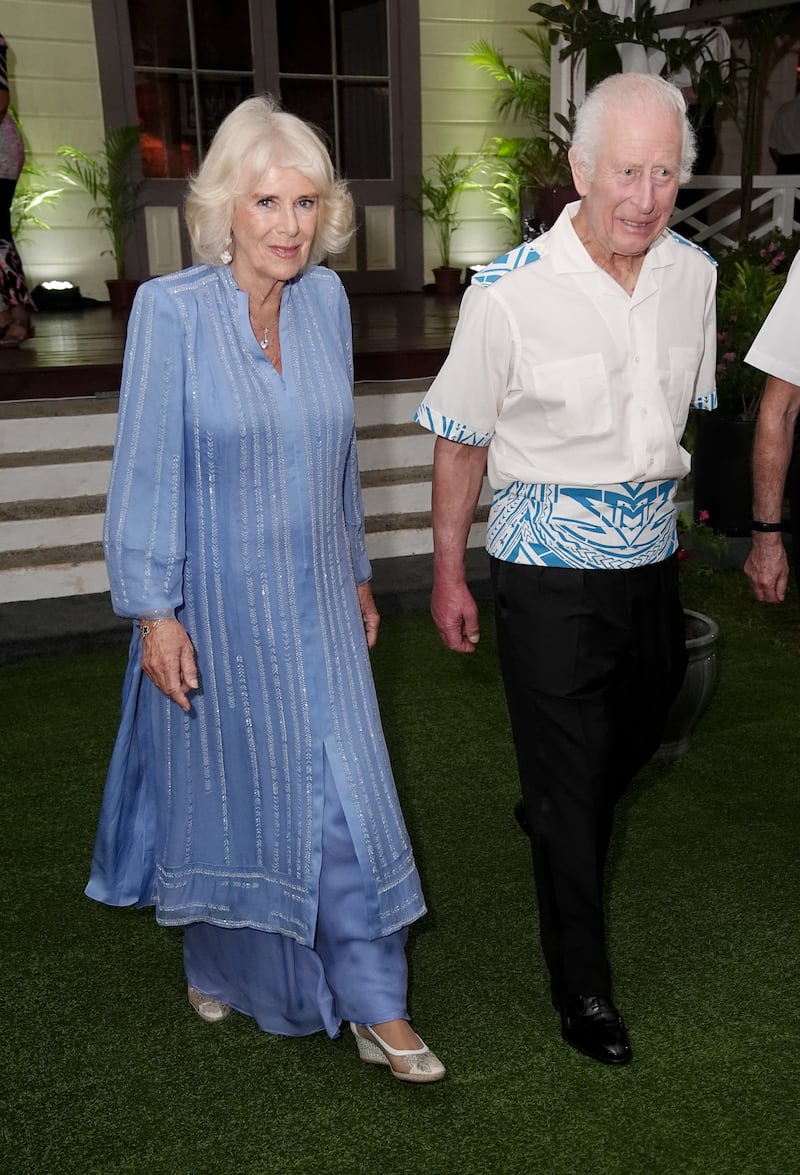 Charles and Camilla attend the Commonwealth Heads of Government reception and dinner in Samoa