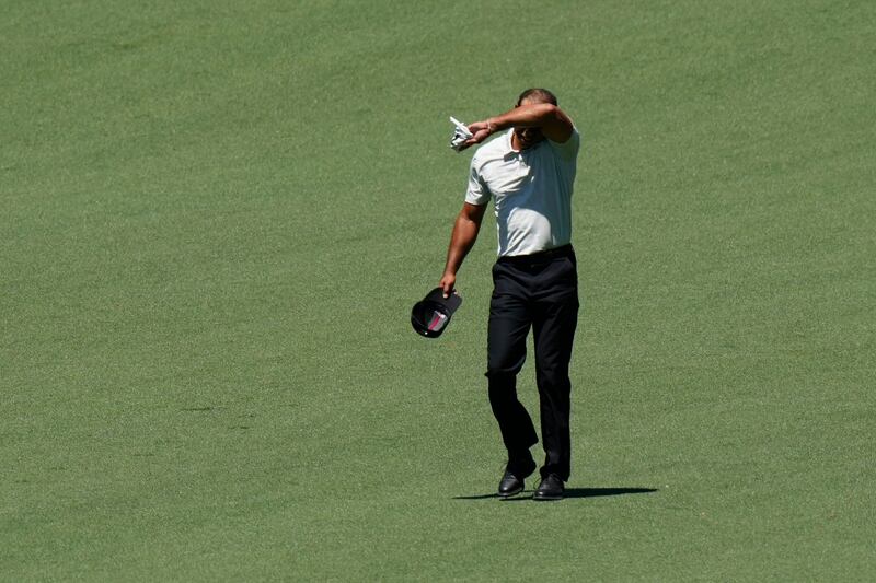 Tiger Woods struggled in his third round at Augusta (Matt Slocum/AP)