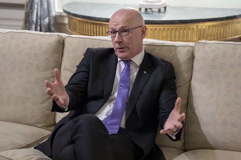 John Swinney at Bute House in Edinburgh