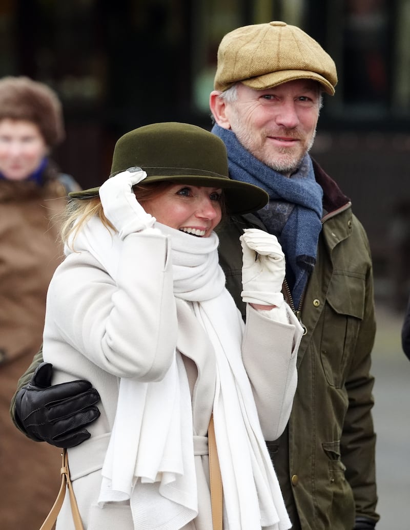 Geri Halliwell-Horner and Christian Horner were at Warwick Racecourse to see their horse win (David Davies/P)A