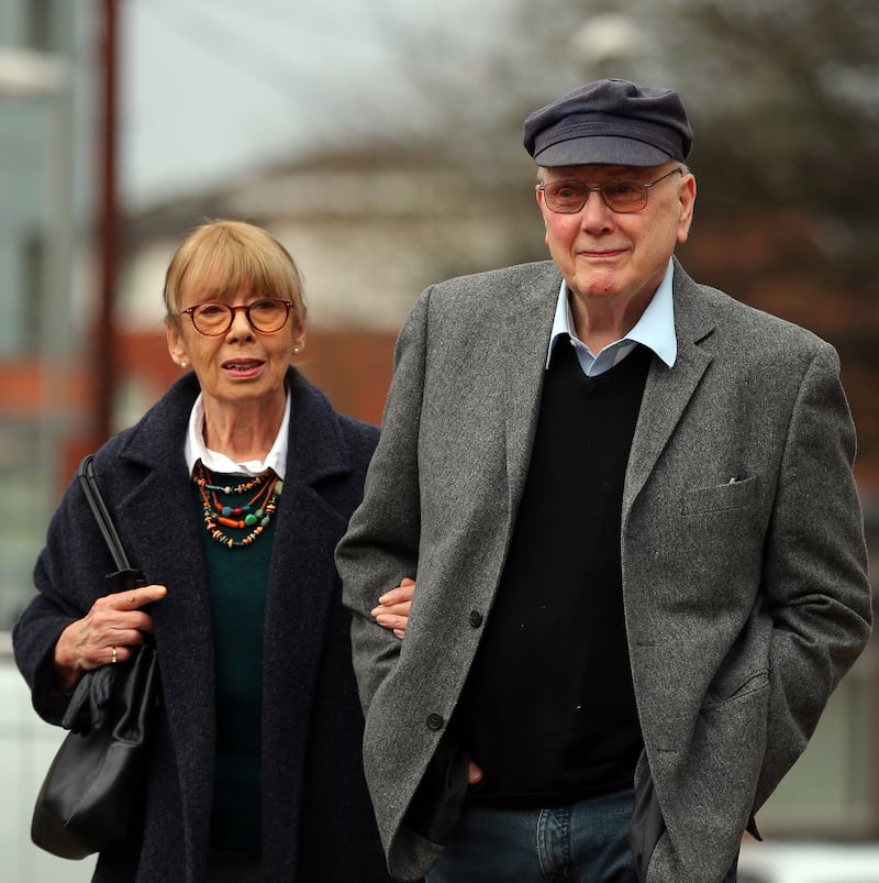 Kenneth Cope with his wife Renny Lister, pictured in 2014