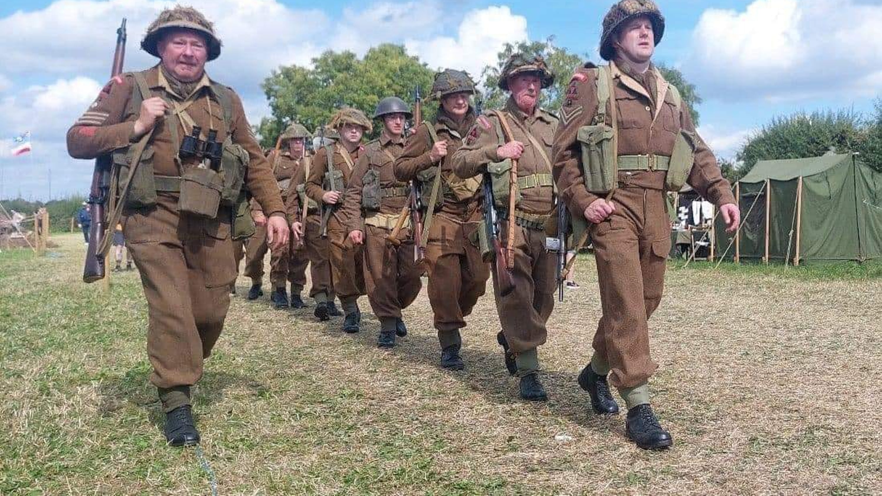 East Yorkshire Regiment Living Group members portraying the Second Battalion of the East Yorkshire regiment during the Second World War