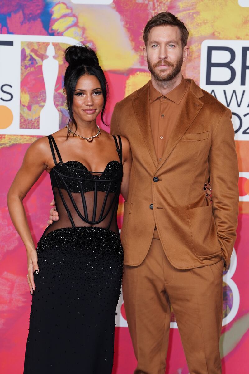 Calvin Harris with wife Vick Hope