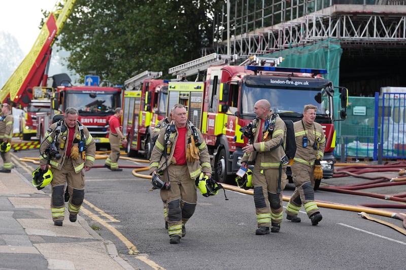 Forty-five engines and around 225 firefighters responded to the blaze