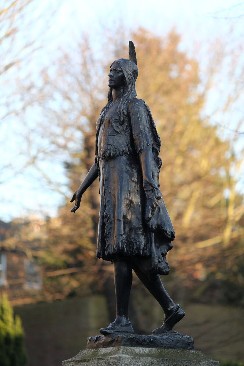 A statue of Pocahontas in Gravesend, Kent