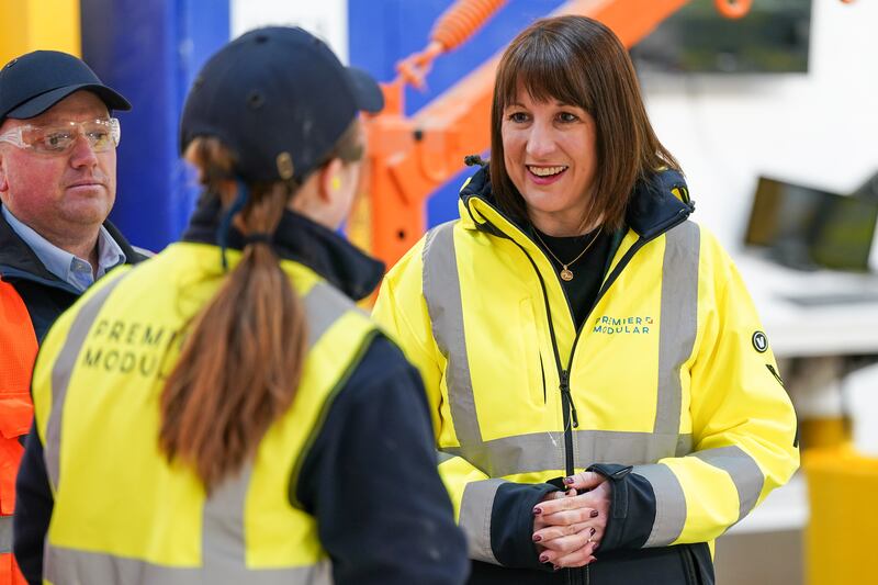 Chancellor Rachel Reeves spoke with staff at a manufacturing facility in Driffield, Humberside, on Thursday