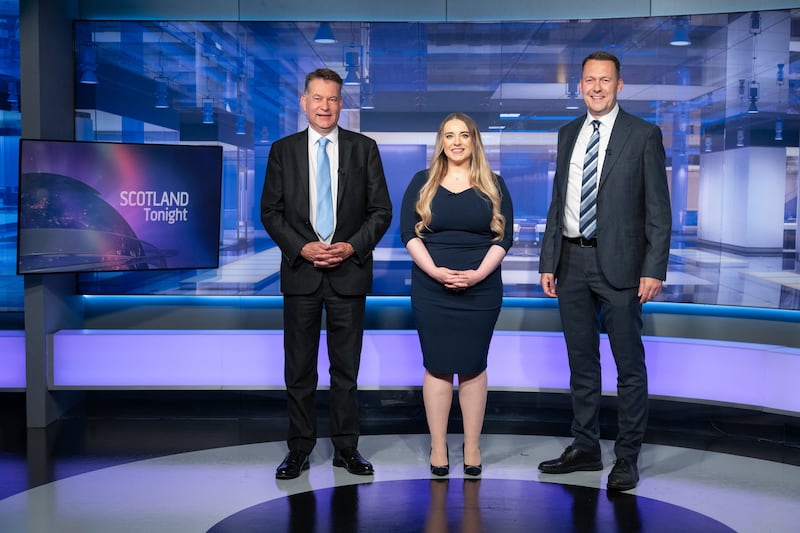 Russell Findly (right) is standing against two other MSPs to be the next Scottish Conservative leader, Murdo Fraser (left) and Meghan Gallacher (centre).