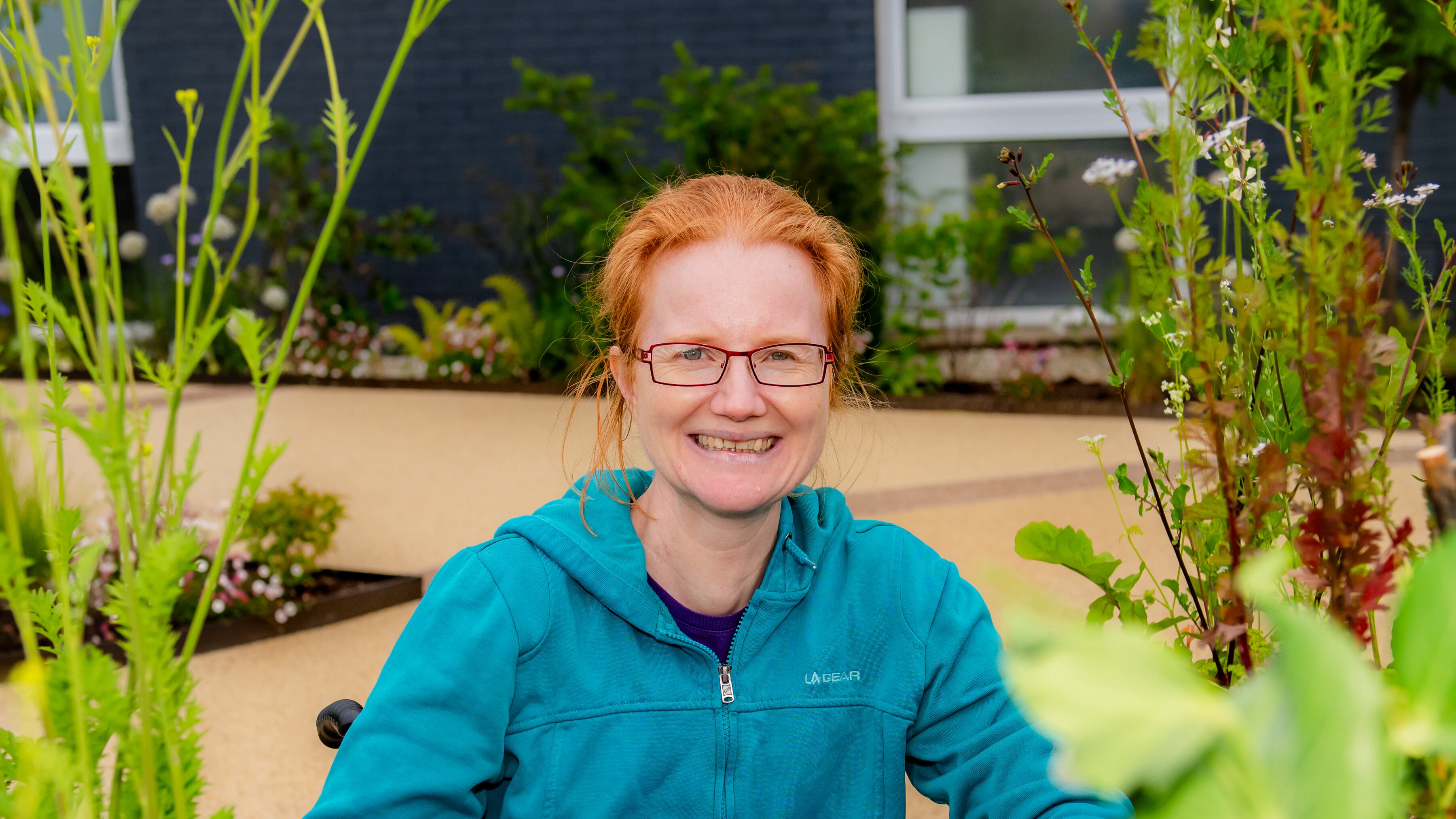 Co Down vet, Ina Doherty, a patient in the Spinal Cord Injuries Unit at Musgrave Park Hospital, taking part in some horticulture therapy in the newly opened Horatio's Garden Northern Ireland