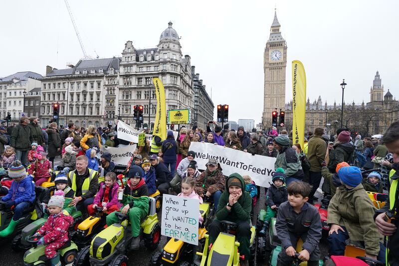 Thousands of protesters gathered in central London on Tuesday