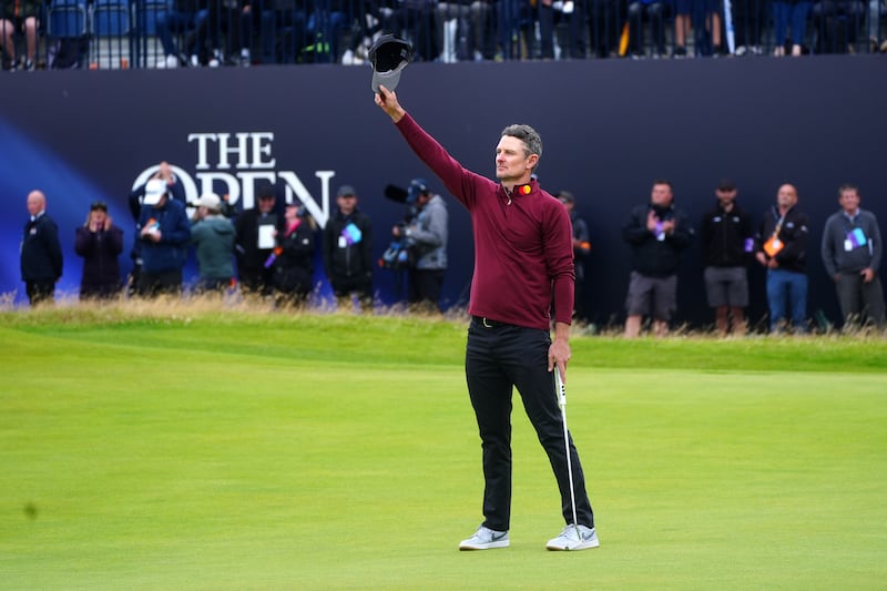 England’s Justin Rose acknowledges the crowd after finishing as runner-up in the Open at Royal Troon