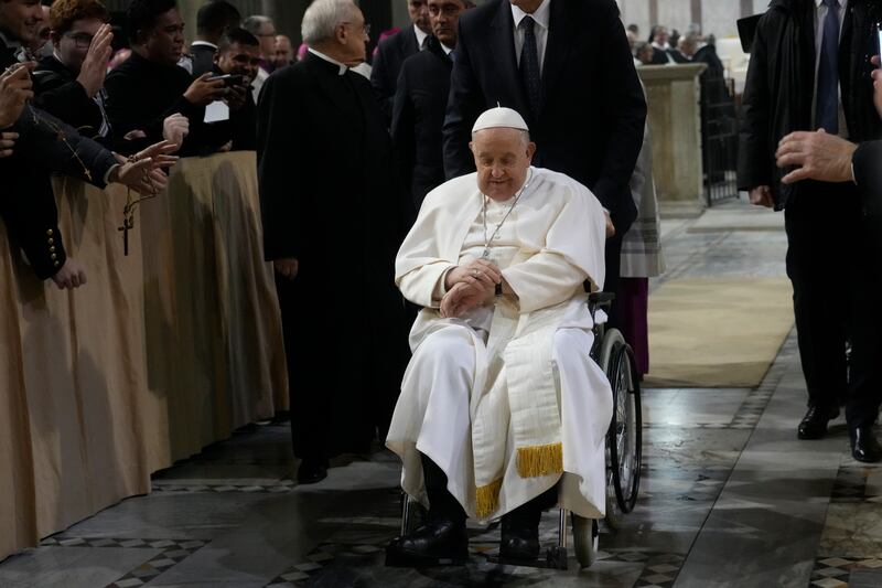 Francis had to cancel some activities and one international trip due to his fragile health in the past few months (Gregorio Borgia/AP)